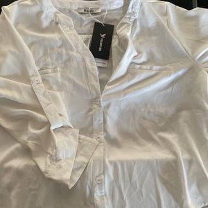 Yidarton long sleeve top. Button down. XXL